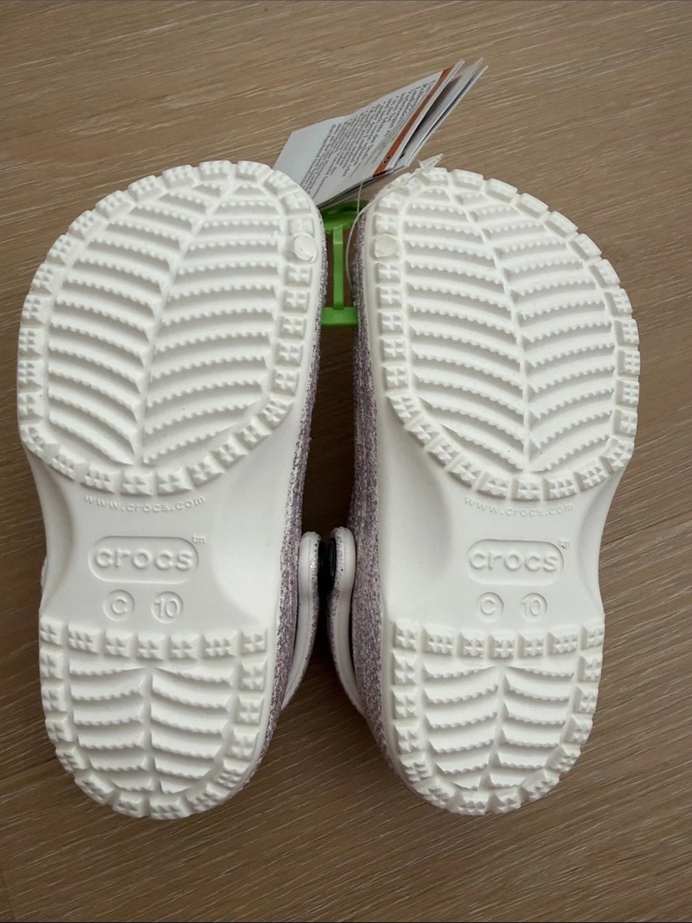 CROCS Kids' Glitter Clogs - White Base with Multicolor Glitter